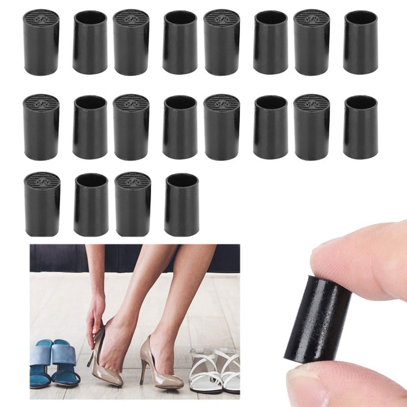 Asixx Heel Quick Tips  Black with an Extra Layer Polyurethane Heel Repair Caps  10 Pairs Non-Slip Parties for Graduation Ceremonies Outdoor(Inner Diameter 10mm) - Image 2