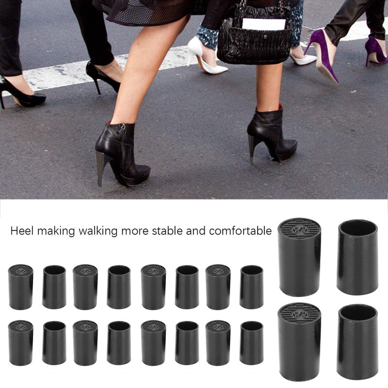 Asixx Heel Quick Tips  Black with an Extra Layer Polyurethane Heel Repair Caps  10 Pairs Non-Slip Parties for Graduation Ceremonies Outdoor(Inner Diameter 10mm) - Image 4