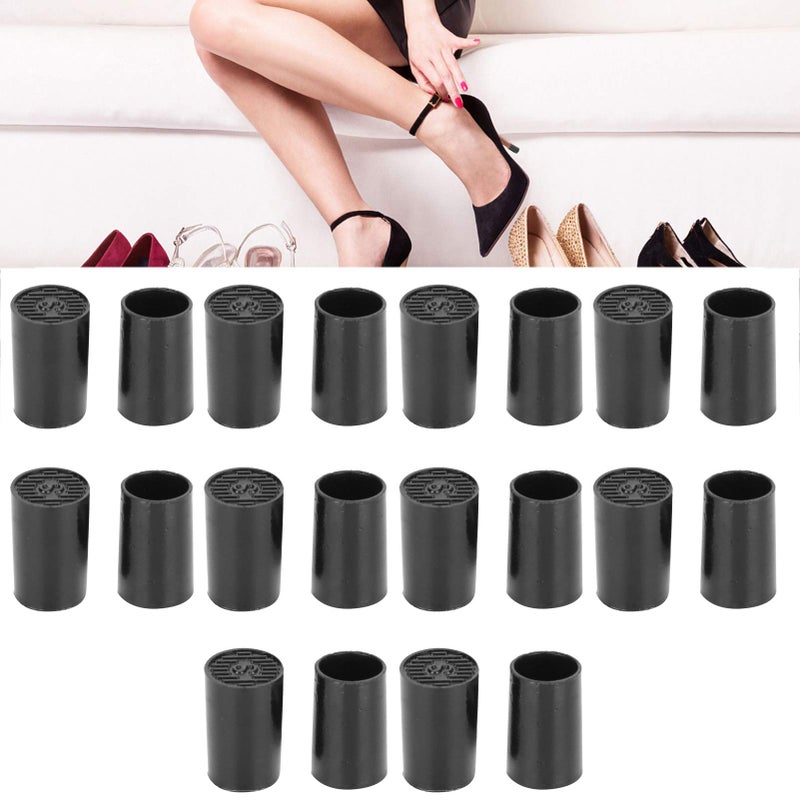 Asixx Heel Quick Tips  Black with an Extra Layer Polyurethane Heel Repair Caps  10 Pairs Non-Slip Parties for Graduation Ceremonies Outdoor(Inner Diameter 10mm) - Image 3