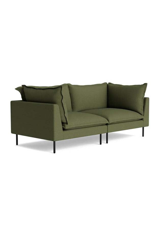 Al Home Alhome green velvet 3 Seater Sofa - 110111370 280x85 cm