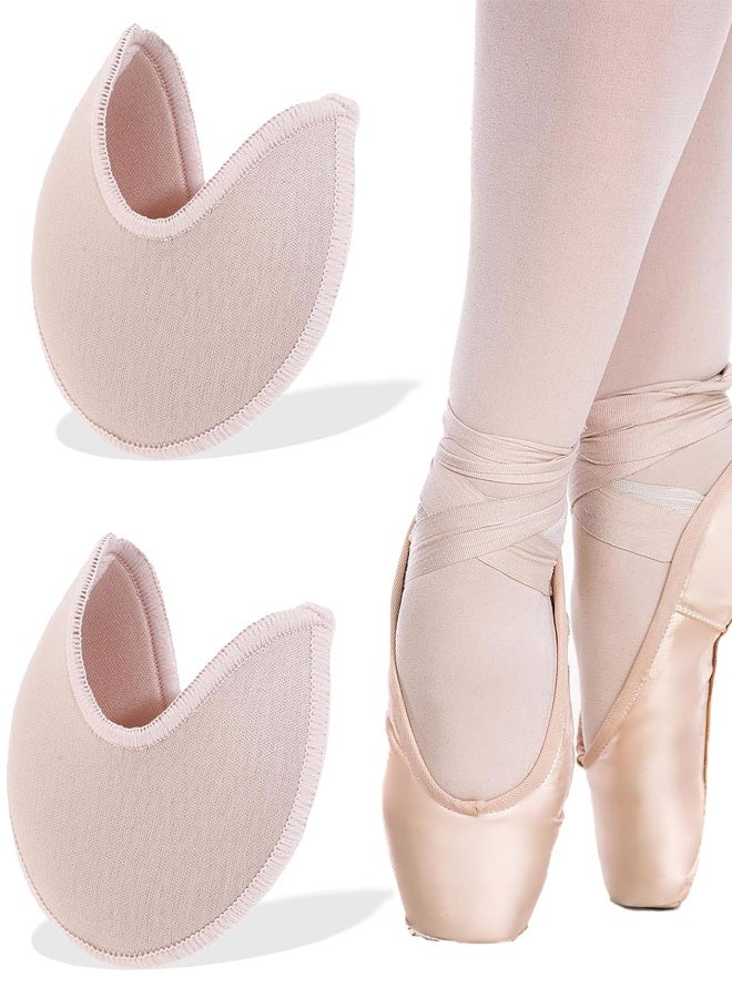 1Pair Ballet Pointe Shoe Toe Pads, Soft Sponge High Heel Toe Caps Forefoot Wrap Half Insoles Foot Pain Relief for Women Girls - Image 1