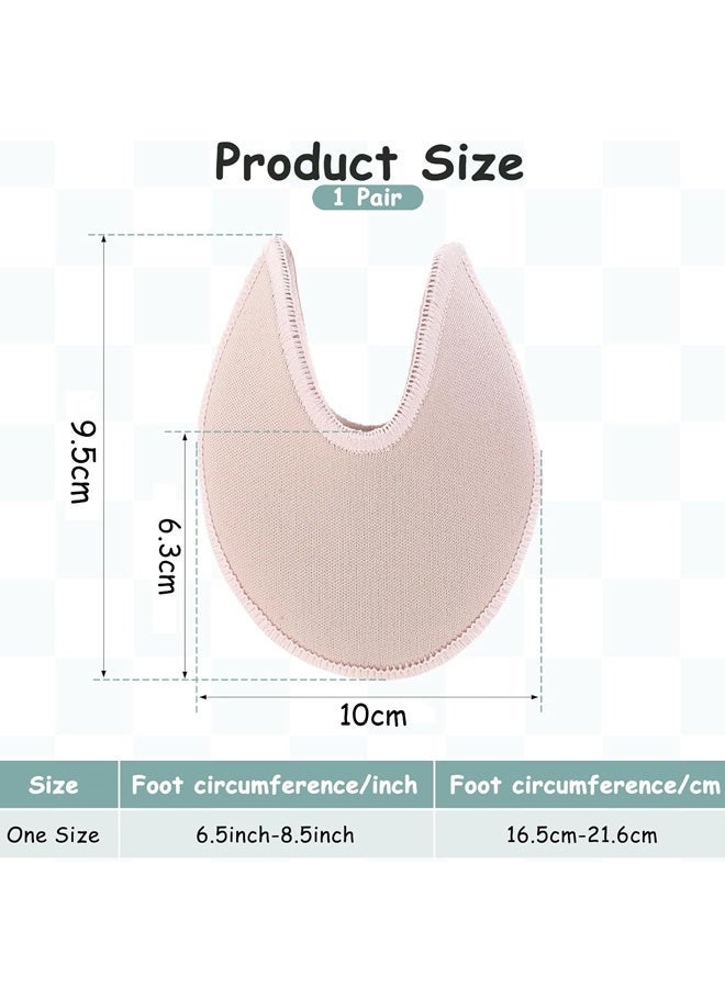 1Pair Ballet Pointe Shoe Toe Pads, Soft Sponge High Heel Toe Caps Forefoot Wrap Half Insoles Foot Pain Relief for Women Girls - Image 2