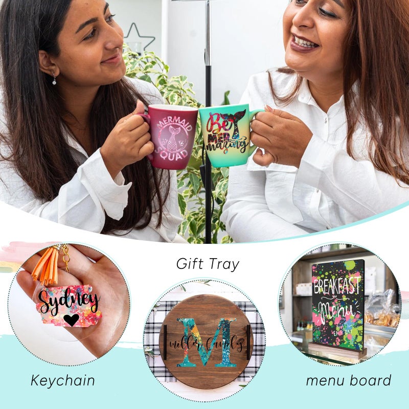 Tintnut Permanent Vinyl - 16 Sheets 12"x10", Splash Patterned Permanent Adhesive Vinyl for Cutting Machine,Home Decor Self Sticker - Image 5