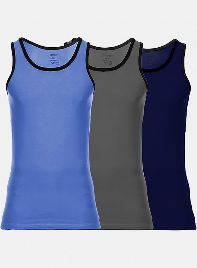 Cottonil Set of 3 Everyday Undershirt Sleeveless 0743 - Multicolor