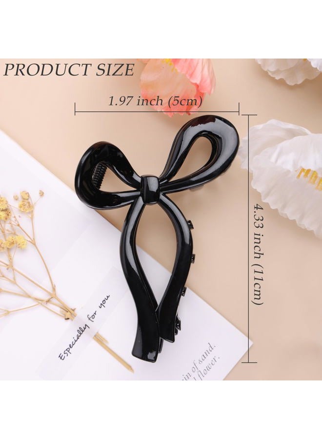 PWEOUKE 4 Pcs Bow Hair Clips Elegant Hair Claw Butterfly Hair Accessories for Girls Nonslip Butterfly Clips Hair Styling Accessories for Women - Image 4