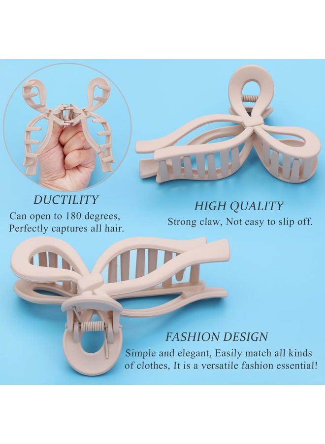 PWEOUKE 4 Pcs Bow Hair Clips Elegant Hair Claw Butterfly Hair Accessories for Girls Nonslip Butterfly Clips Hair Styling Accessories for Women - Image 3