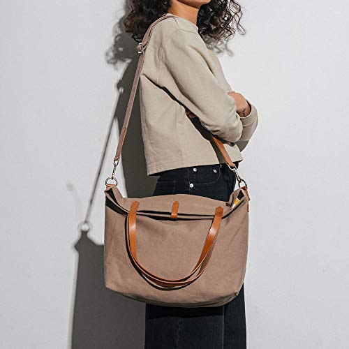 DailyObjects Latest Stylish Buoy Tote Bag for Girls & Women | Sturdy Cotton Canvas Material | Double Shoulder Straps | Ladies Handbag Purse For Daily & Office Use | Zip Pocket | Handcrafted - Image 5