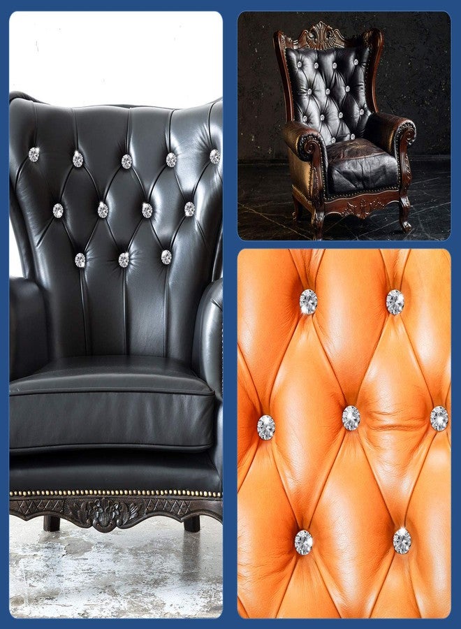 Hotop Crystal Buttons & Tacks - 25mm Clear Diamond Imitation Crystal Upholstery Nails for Sewing and Wall Decor(30 Pieces) - Image 5