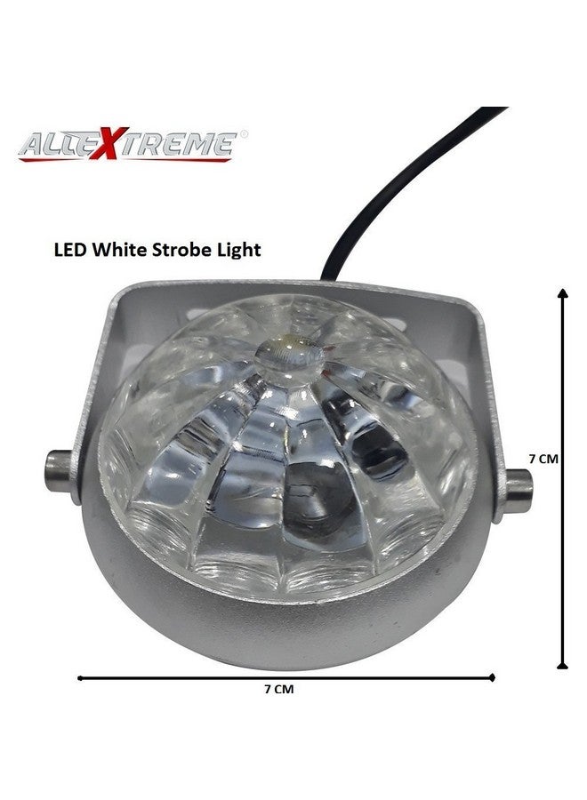 اول إكستريم مصباح ستروب LED للدراجات الهوائية من Allextreme EXSLW1 فائق السطوع مع حامل للدراجات النارية والسيارات (10 وات، ضوء أبيض، قطعة واحدة)  - Image 4