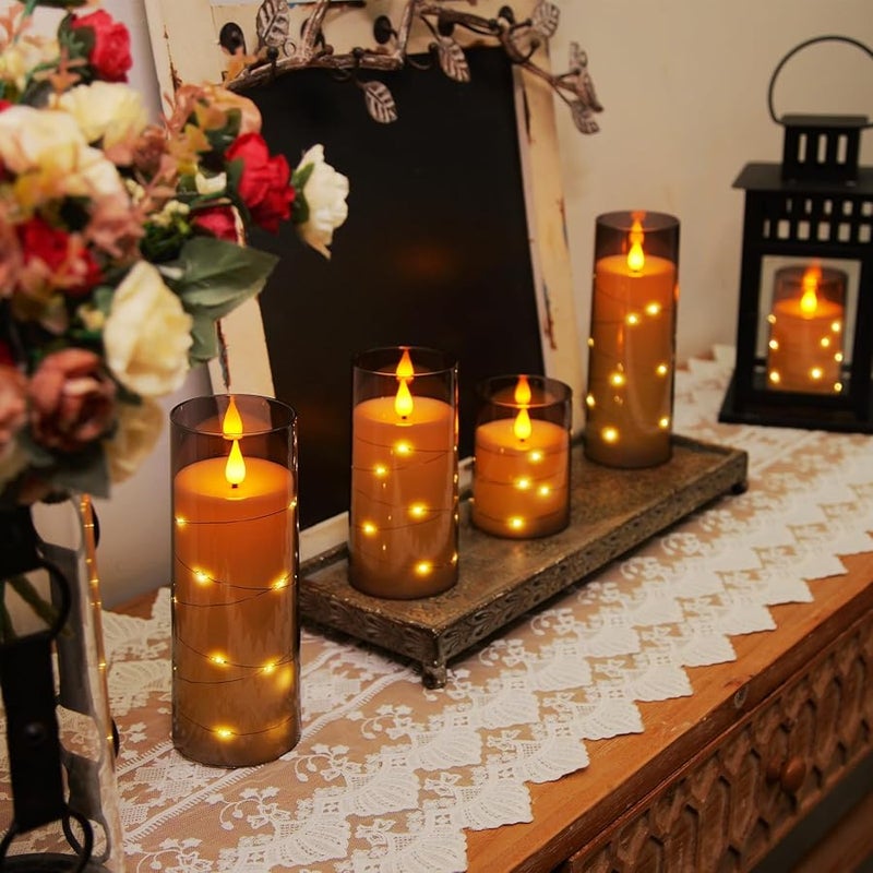 Homemory Flameless Candles, Grey - Image 4