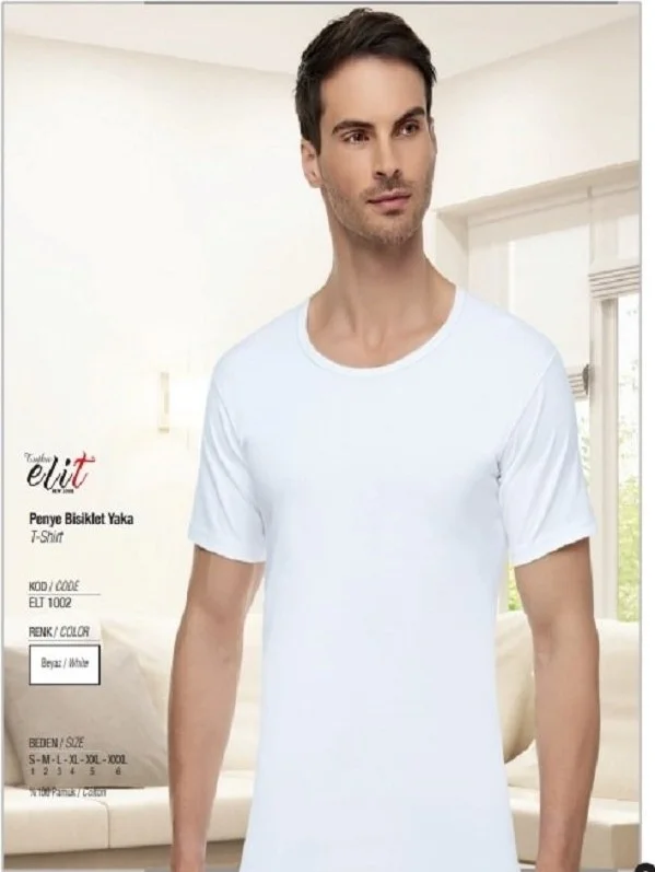 توتكو Elite Men's Combed Cotton Crew Neck Undershirt 3 Pieces