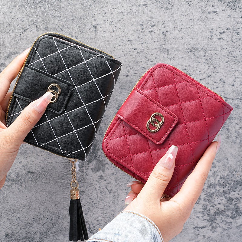 Multifunctional Solid Color PU Leather Wallet, RFID Blocking Design Portable Daily Storage Purse for Cards Cash Coin Business Use - Image 1