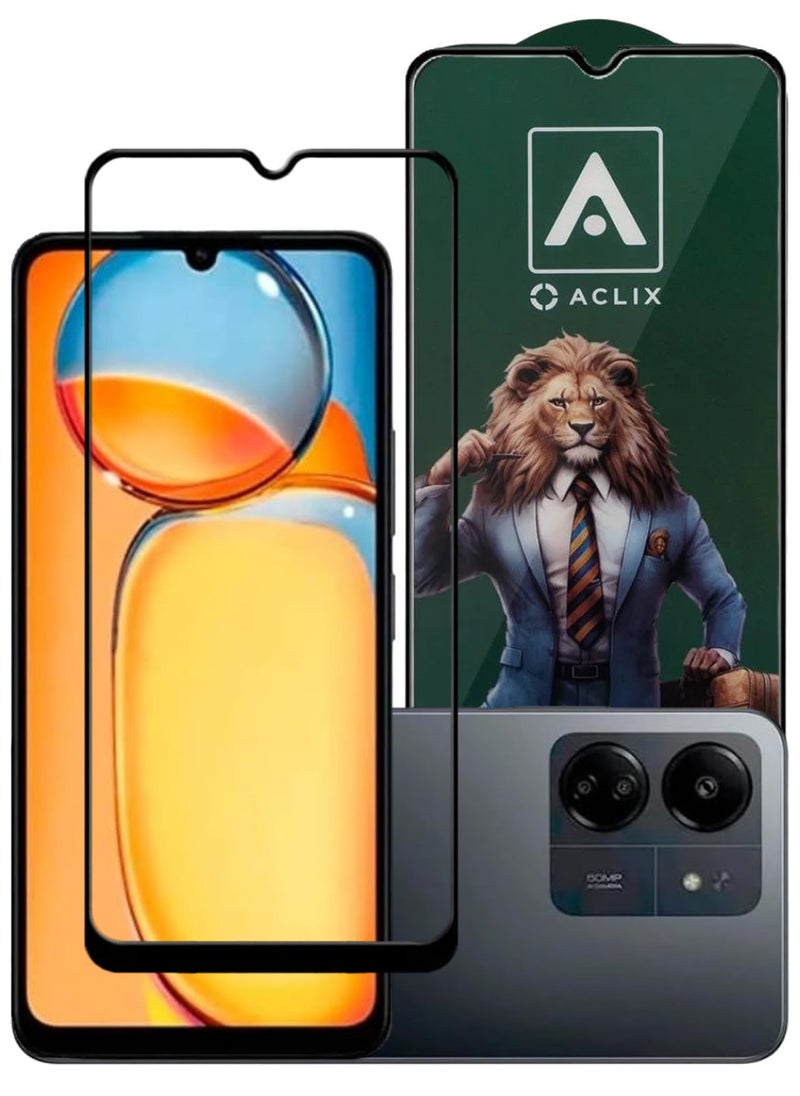 ACLIX Antistatic ESD Dustproof Premium Quality High Definition Tempered Glass Screen Protector Designed For Xiaomi Redmi 13C - Image 1