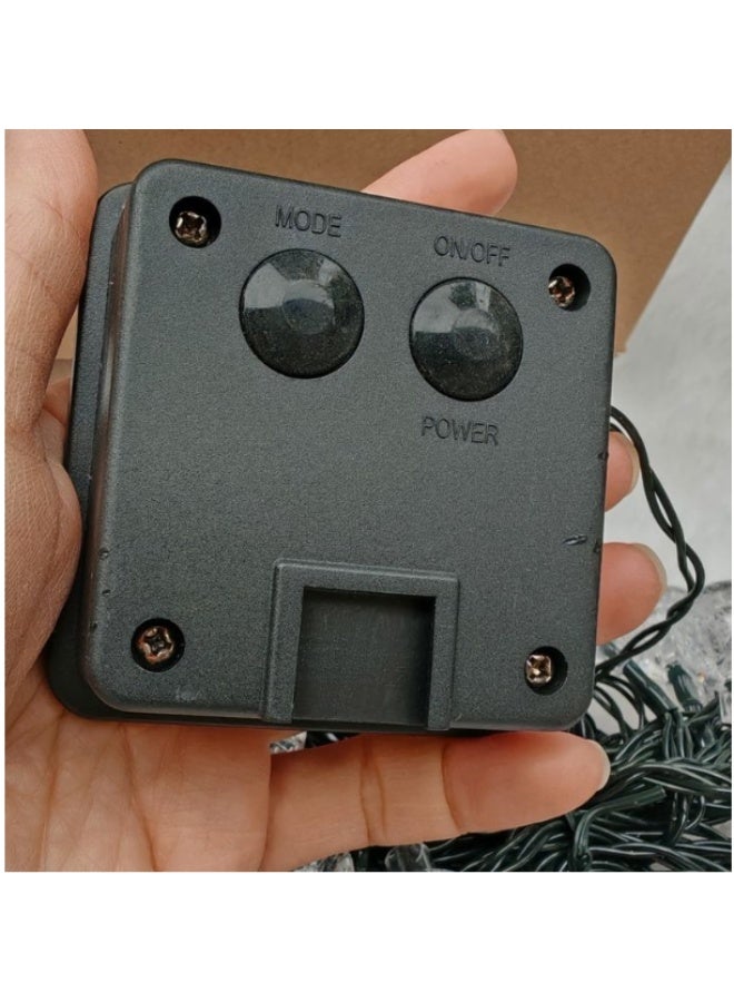 20M Waterproof Solar Crystal String Lights 8 Modes yellow - Image 2