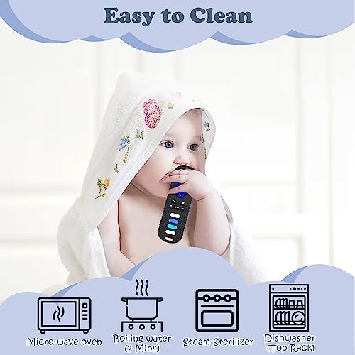 YAPROMO YAPROM 2Pcs Silicone Teething Toys for Babies - TV Remote Shaped Teether, BPA-Free Infant Toddler Teething Toy, Refrigerator Safe, Suitable for Boys & Girls - Image 5
