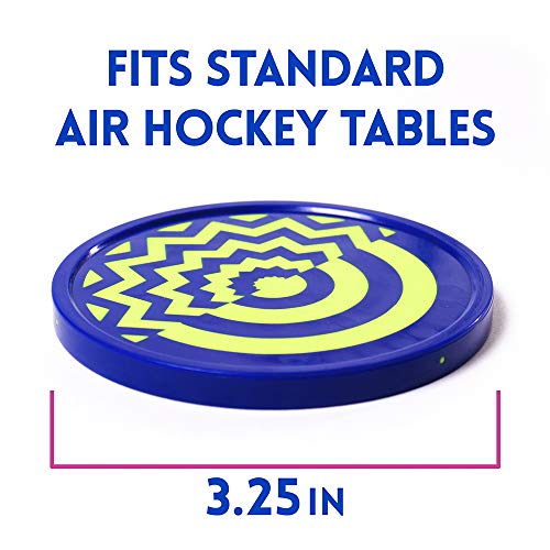 Brybelly Vivid Two-Tone Air Hockey Pucks (2-Pack) | Wear-Proof Molded Psychedelic Patterns and Designs | Large 3.25-inch Pucks for Standard Air Hockey Tables | Perfect Addition to Game Rooms and Arcades - Image 5