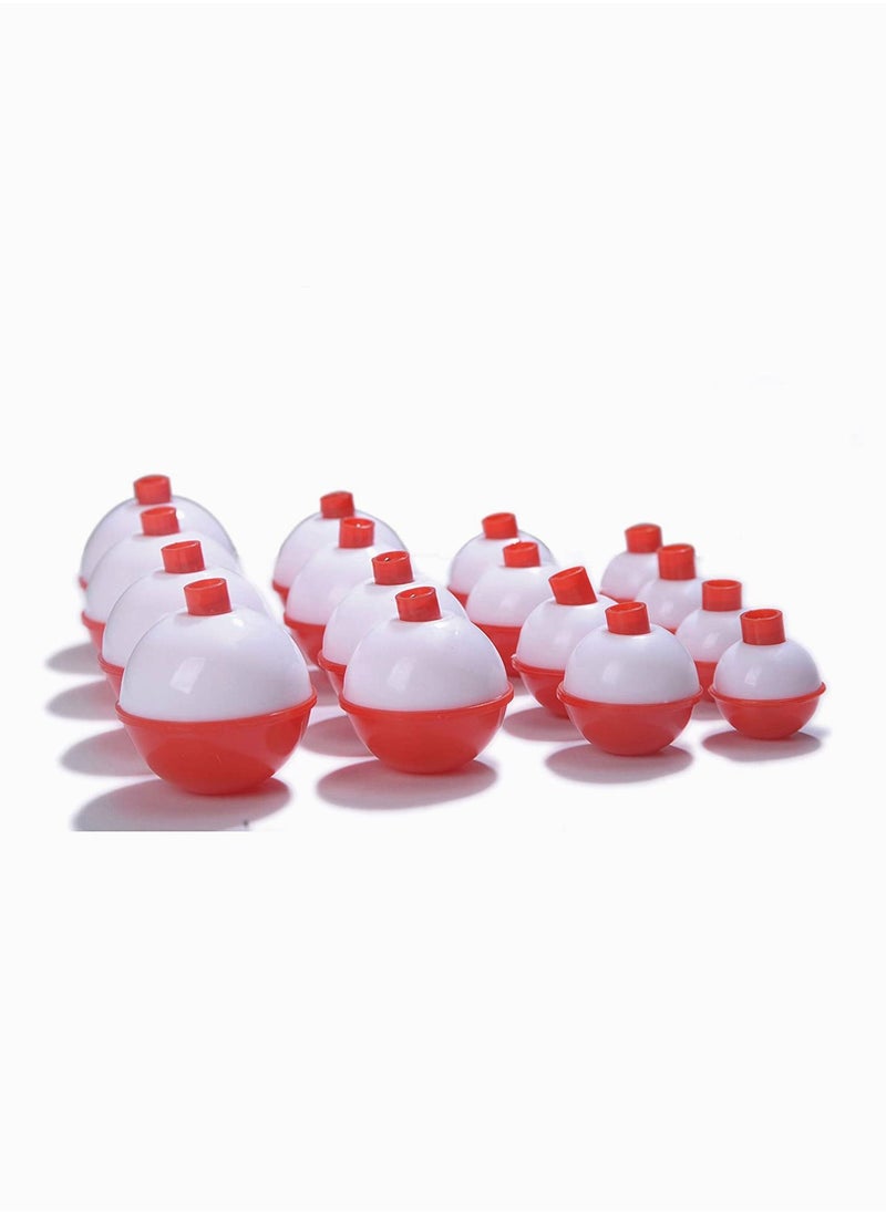 Y&D Fishing Bobbers Assortment, Large & Small Red and White for Floats, Bobber Set 16 Bobbers, For Assortment  - Image 1