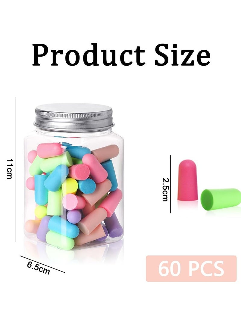 BONITO - 30 Pairs Pack - Ultra Soft Foam Earplugs Sleep, 38dB SNR 31dB NRR Sound Blocking Noise Cancelling Ear Plugs for Sleeping, Travel, Shooting and Working (Multicolor) - Image 1