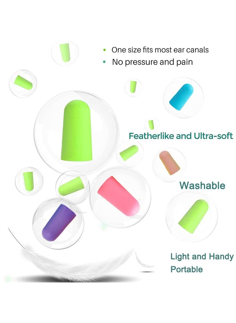 BONITO - 30 Pairs Pack - Ultra Soft Foam Earplugs Sleep, 38dB SNR 31dB NRR Sound Blocking Noise Cancelling Ear Plugs for Sleeping, Travel, Shooting and Working (Multicolor) - Image 1