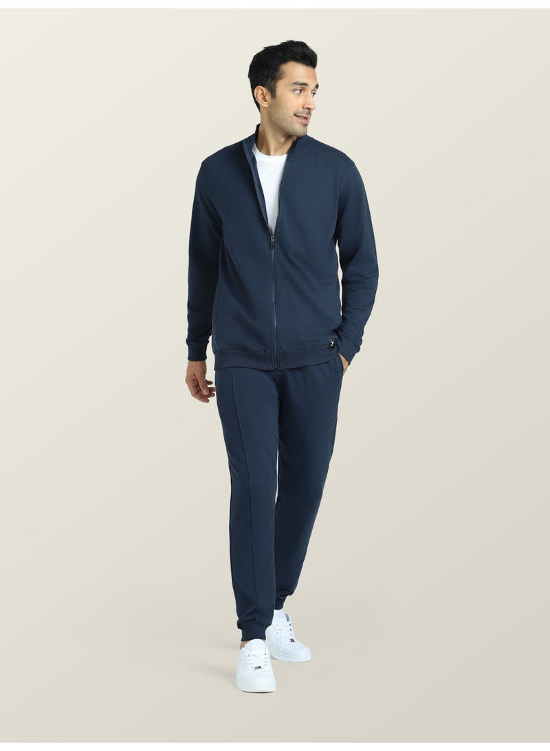 اكس واي اكس اكس جاكيت كروز للرجال مصنوع من قطن تيري الفرنسي بقصّة عادية وسحّاب كامل وجيوب جانبية - Image 5