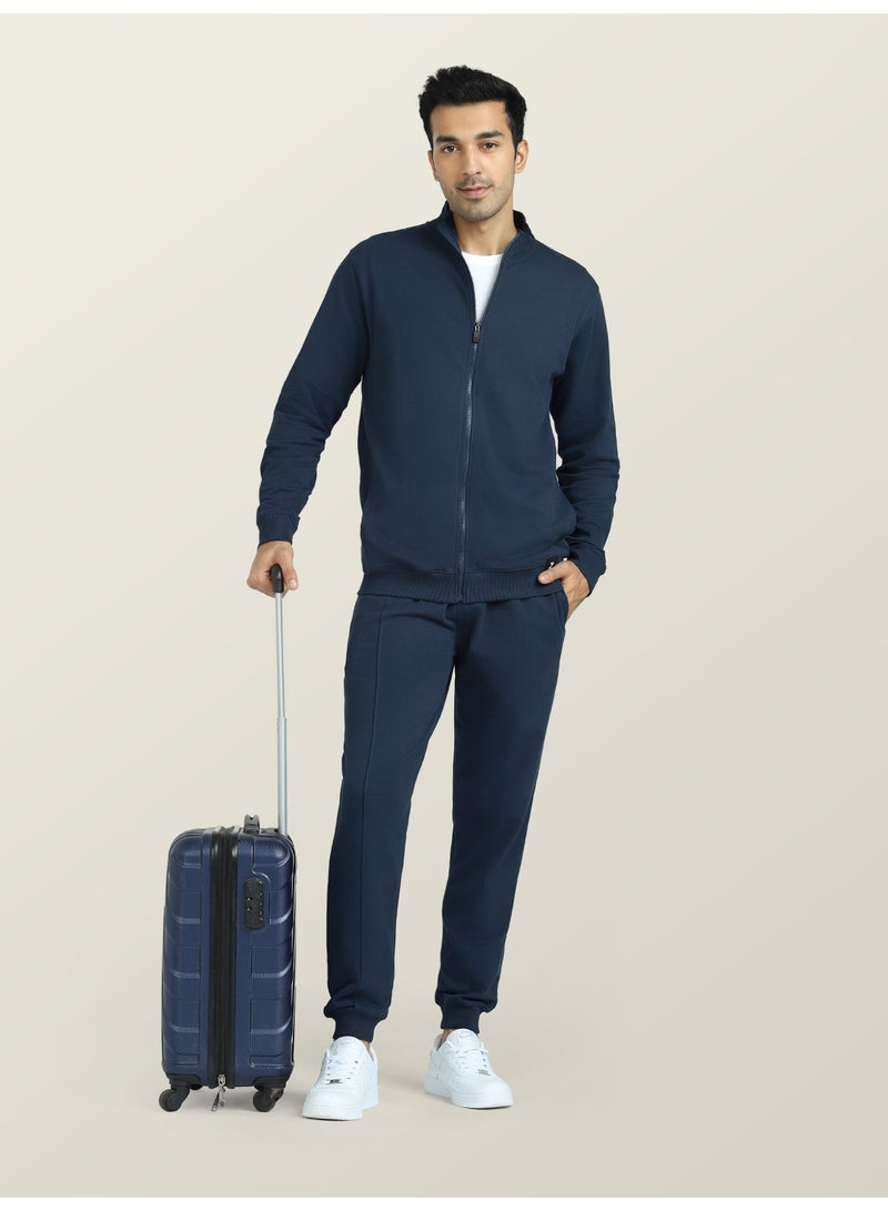 اكس واي اكس اكس جاكيت كروز للرجال مصنوع من قطن تيري الفرنسي بقصّة عادية وسحّاب كامل وجيوب جانبية - Image 3