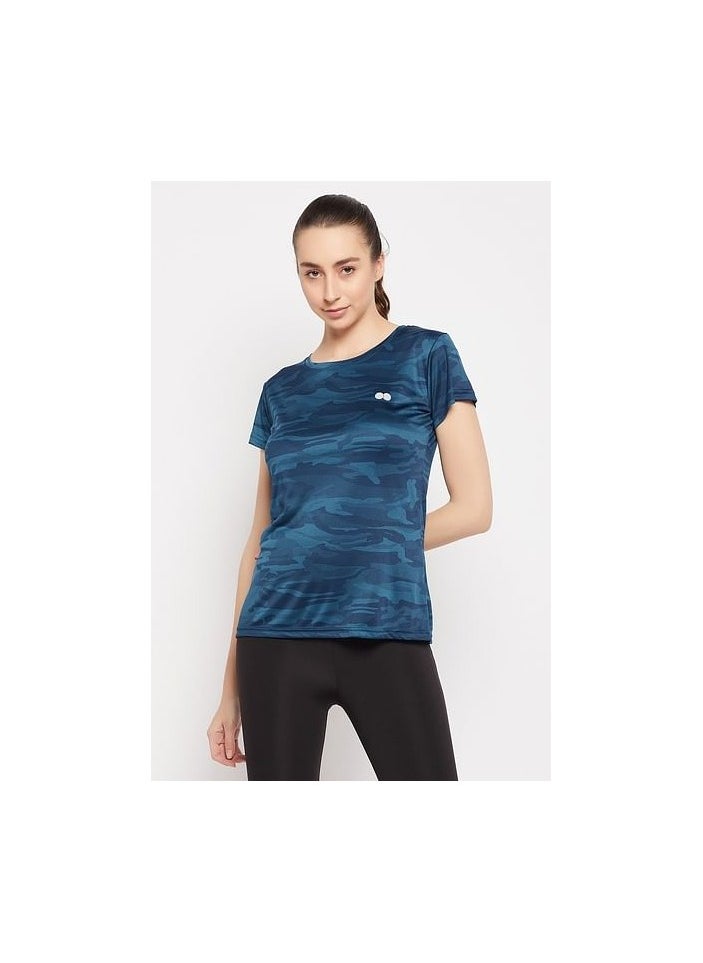 Clovia Crew Neck Printed T-Shirt  - Image 1