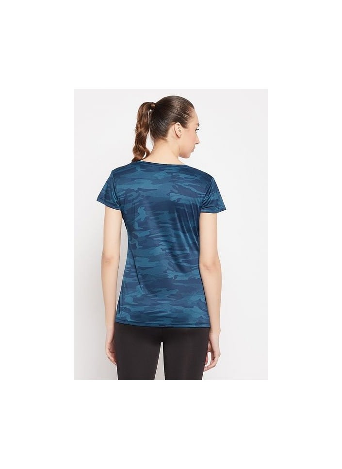 Clovia Crew Neck Printed T-Shirt  - Image 4