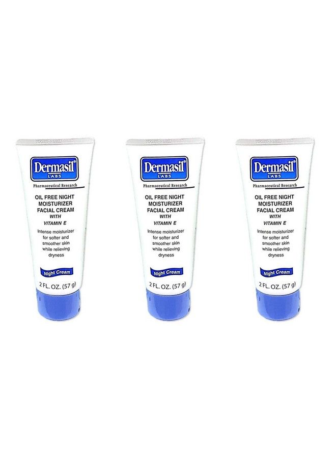 Dermasil Labs Oil Free Night Moisturizer Facial Cream 2 Fl Oz. (Pack Of 3) - Image 1