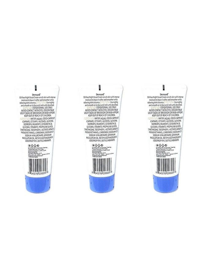 Dermasil Labs Oil Free Night Moisturizer Facial Cream 2 Fl Oz. (Pack Of 3) - Image 3