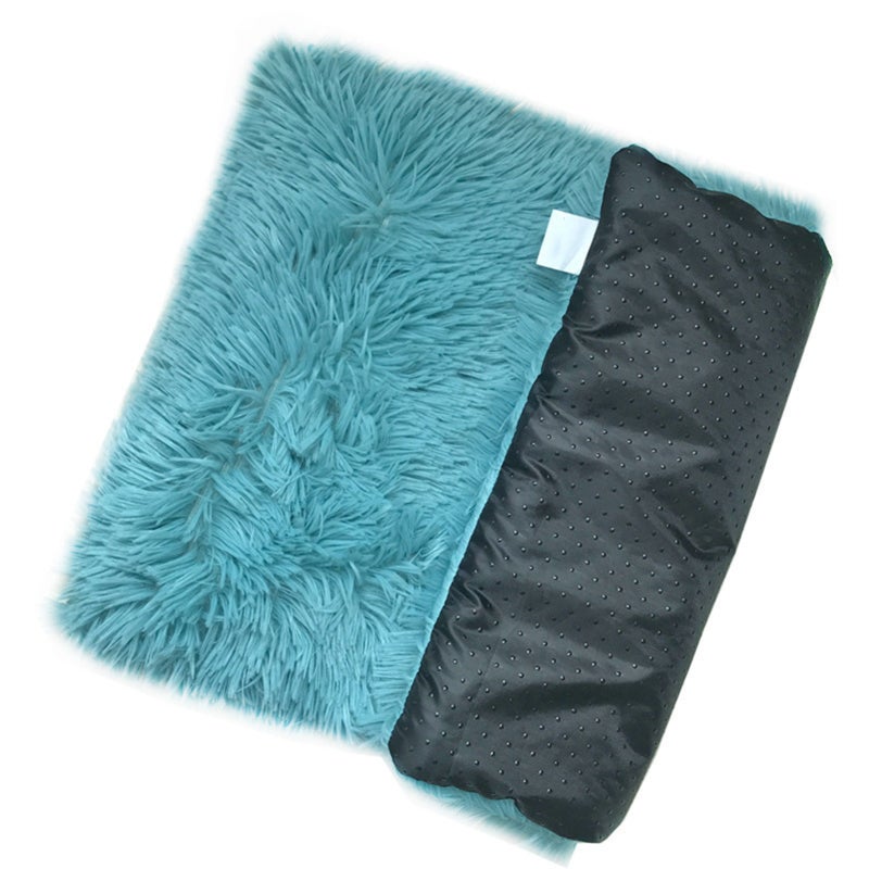 Cat Blanket: Blue S Dense Plush Design - Non-Slip Bottom Pet Blanket for Home Floor Furniture Car Back Seat - Image 1
