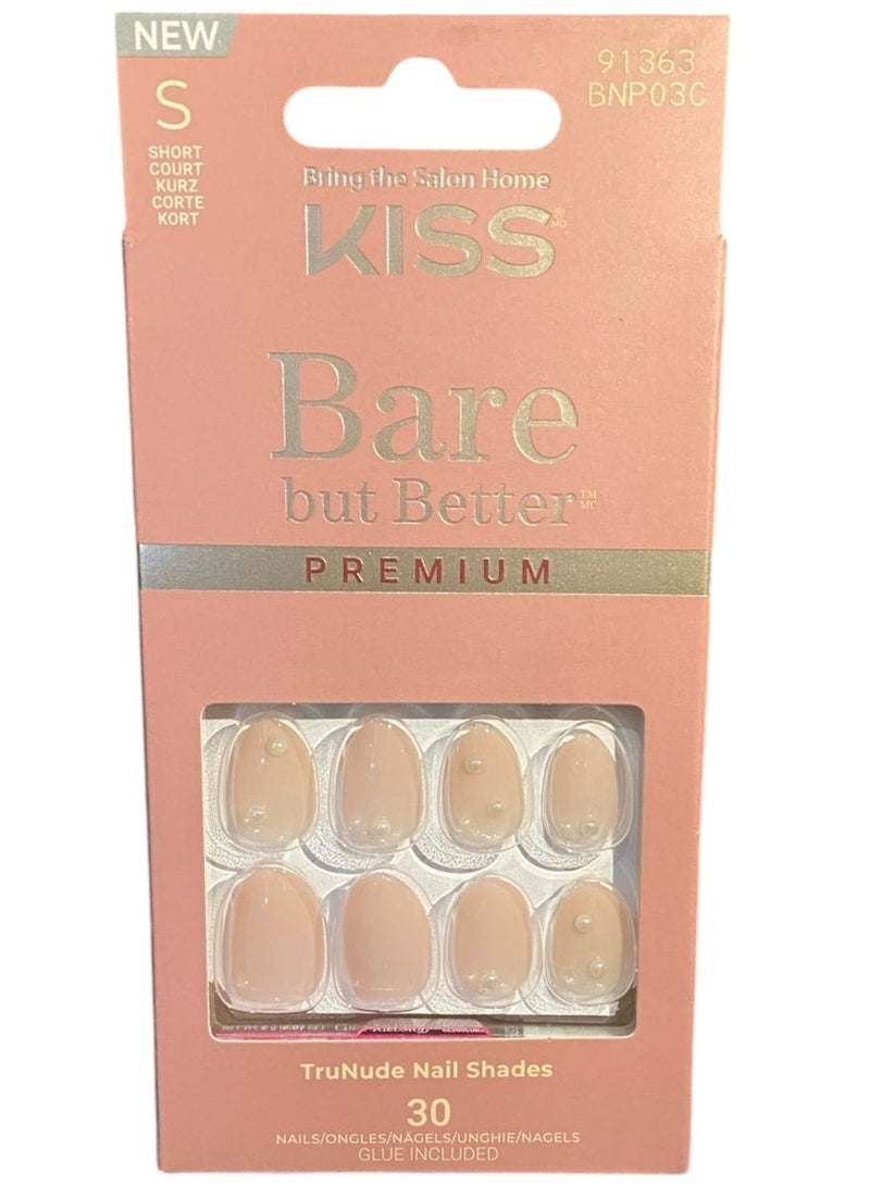 KISS Bare but Better PREMIUM TruNude Nail Shades 30 Nails BNP03C Size S - Image 2