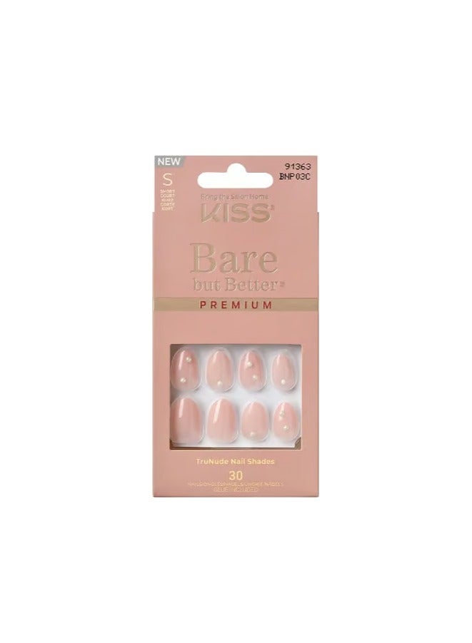 KISS Bare but Better PREMIUM TruNude Nail Shades 30 Nails BNP03C Size S - Image 1