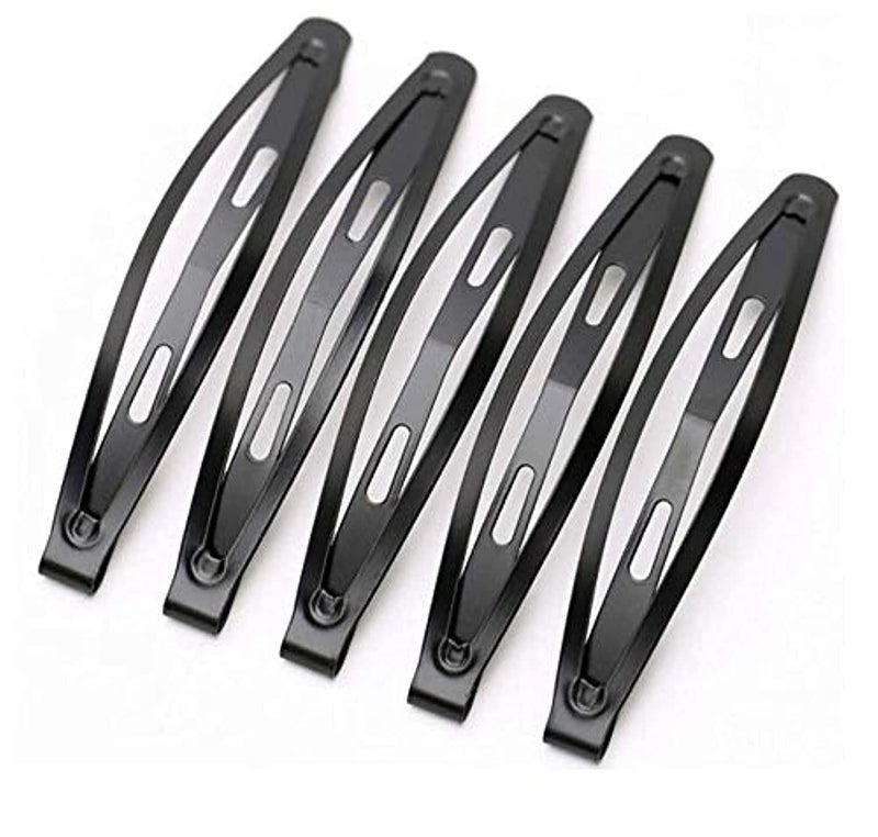 24 Pcs Large Metal Hair Snap Clips 236 inch Long Noslip Hair Clips Barrettes for Women and Girls Black