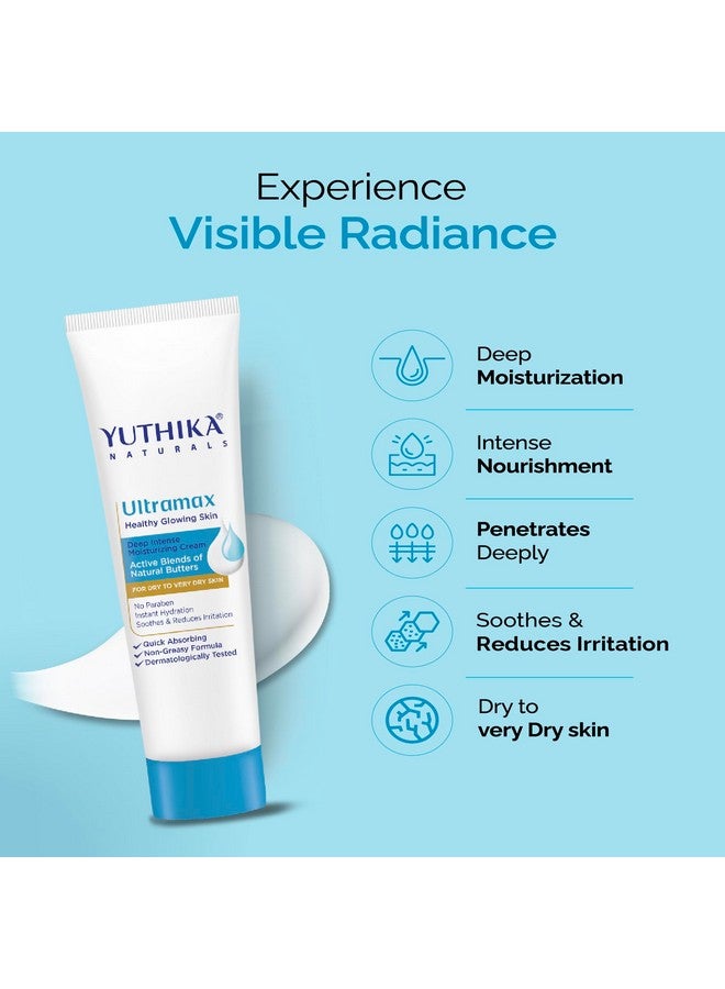 Yuthika Ultramax Deep Intense Moisturizing Cream for Dry Skin Face Moisturizer for Men & Women Deep Hydration Non-Greasy Dermatologically Tested (40ml, Pack of 3) - Image 4