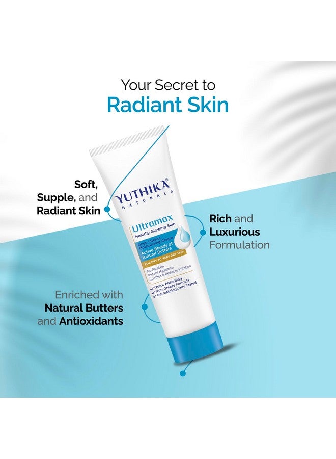 Yuthika Ultramax Deep Intense Moisturizing Cream for Dry Skin Face Moisturizer for Men & Women Deep Hydration Non-Greasy Dermatologically Tested (40ml, Pack of 3) - Image 3