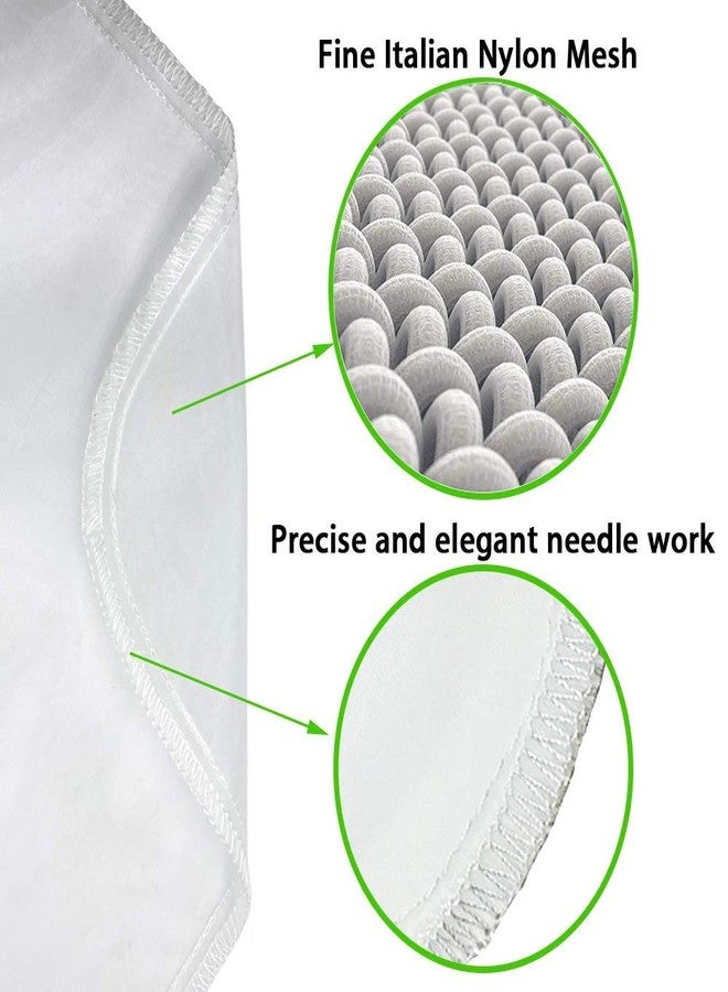 Carrollar Nut Milk Bag, Pro Quality Multiple Usage Reusable Food Strainer, Cold Brew Coffee Bag Cheese Cloth, Ultra Fine Nylon Mesh Food Grade for Milk, Juice, Coffee, Tea, 12"x12" (2 pack) - Image 3
