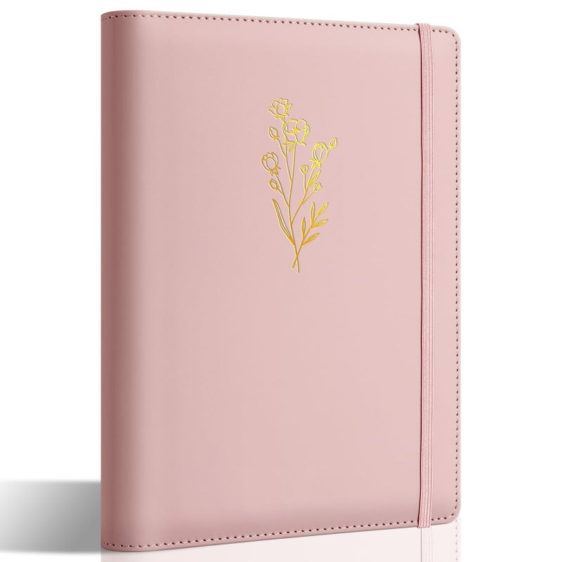 Ovesmusl Aesthetic A5 Binder 6 Ring Refillable Notebook Planner Cover Small 0.8 Inch Loose Leaf Binder for Journaling or Collections Refillable Notebook Holder with Pocket - Image 1