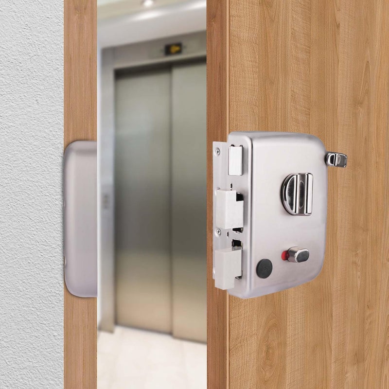 Godrej Locking Solutions and Systems Godrej Rim Lock I Centaur EXSI 1Ck Latchbolt I for Main Door InsideOutside Opening Door LeftRight Handed Doors I 4 Keys I 15 Years Warranty I Auto Locking I Satin Nickel FinishAlloy Steel  - Image 1