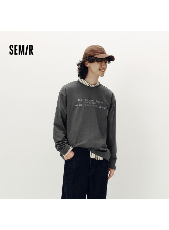 Semir Men's Long Sleeve Cotton T-shirt Autumn  Printed Top 101525101111 - Image 1