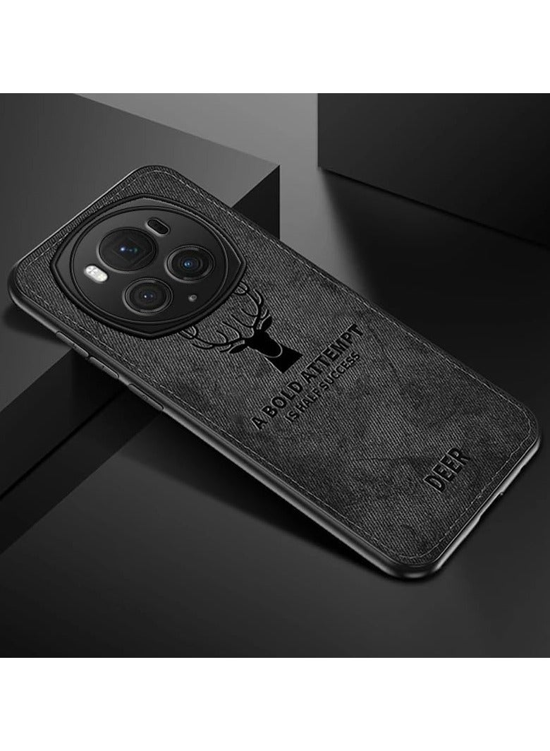 general Case Compatible with Honor Magic 6 Pro 5G, Ultra-Thin Deer Pattern Leather Back Case Silicone Soft Edge Shockproof Full Body Protective Cover Case - Image 1