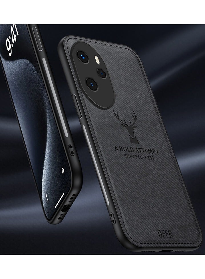 general Case Compatible with Honor Magic 6 Pro 5G, Ultra-Thin Deer Pattern Leather Back Case Silicone Soft Edge Shockproof Full Body Protective Cover Case - Image 2