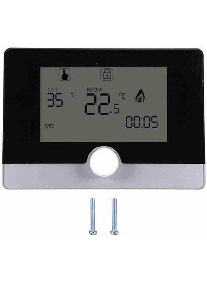 Black Programmable Thermostat Temperature Controller 5 35C Range Energy Saving - Image 2
