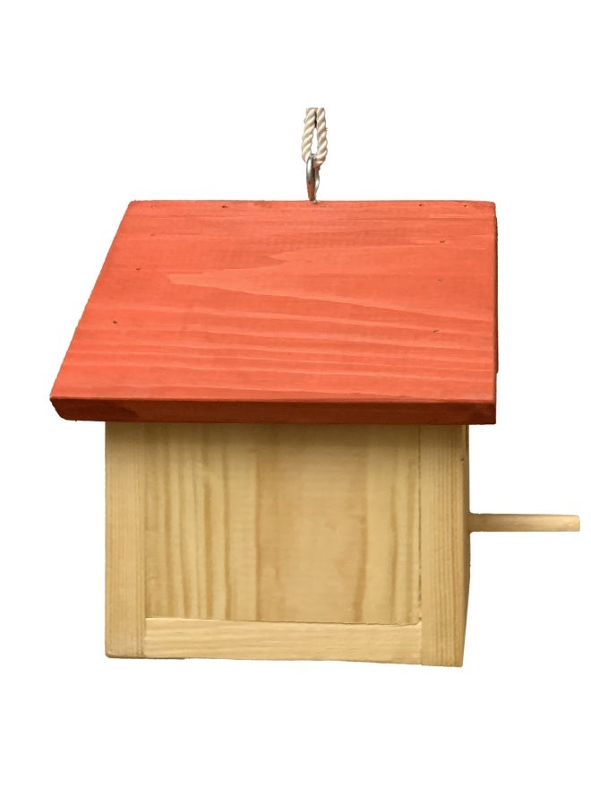 بيت عصافير خشبي بأبواب قابلة للفتح - لون أحمر من Pet's Home - Image 2