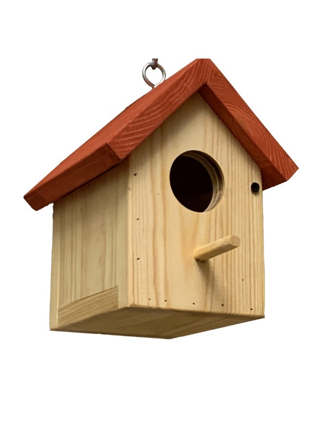 بيت عصافير خشبي بأبواب قابلة للفتح - لون أحمر من Pet's Home - Image 1