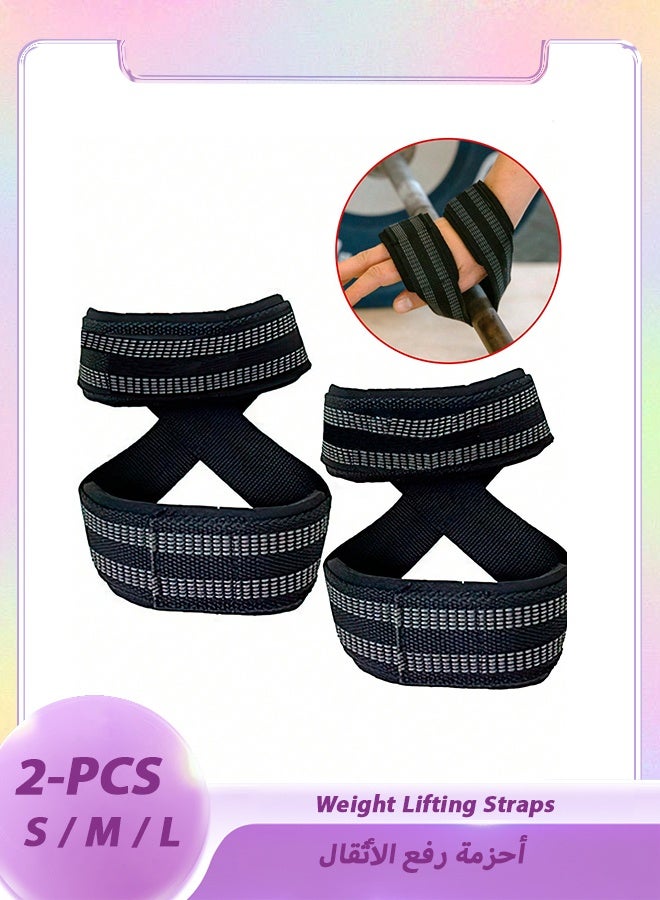 Figure 8 Lifting Straps for Weightlifting, Non-Slip Heavy Duty Gym Wrist Wraps with Cuffs, Grip Support for Deadlifts & Power Training - Image 1