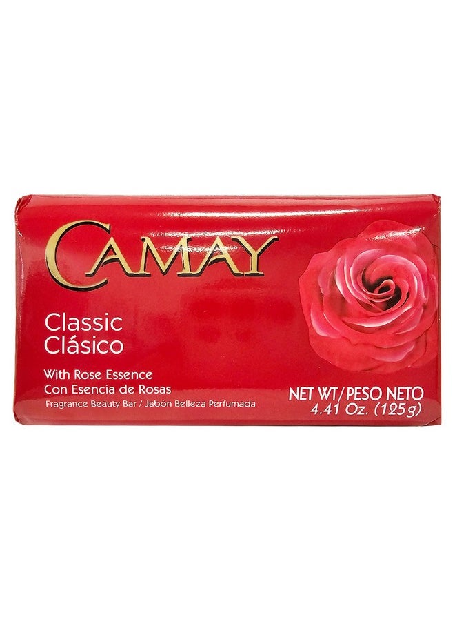 Camay Camay Classic Bar Soap, Rose Essence, 8-Pack of 4.41 Oz Each Soap, 8 Bar Soaps.  - Image 2