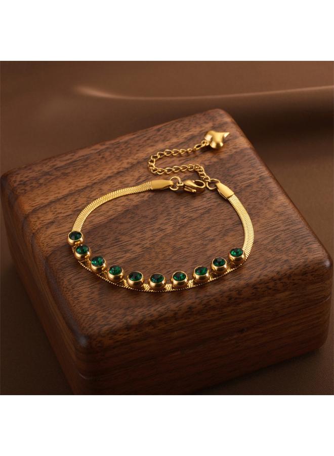 European And American Jewelry All-match Titanium Steel Bracelet Korean Bohemian Elegant Titanium Steel Non-fading Bracelet Female Jewelry