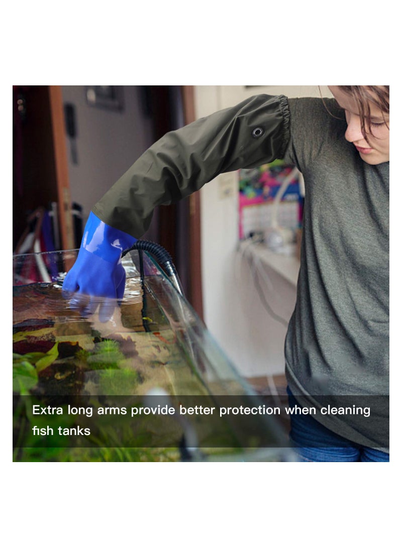 Zikra Extra-Long 28" Rubber Gloves, Chemical Resistant Gloves PVC Reusable, for Chemical Handling, Petrochemical and Oil Refining, Mechanical Manufacturing, Mining, Agricultural, Gardening, Construction - Image 5