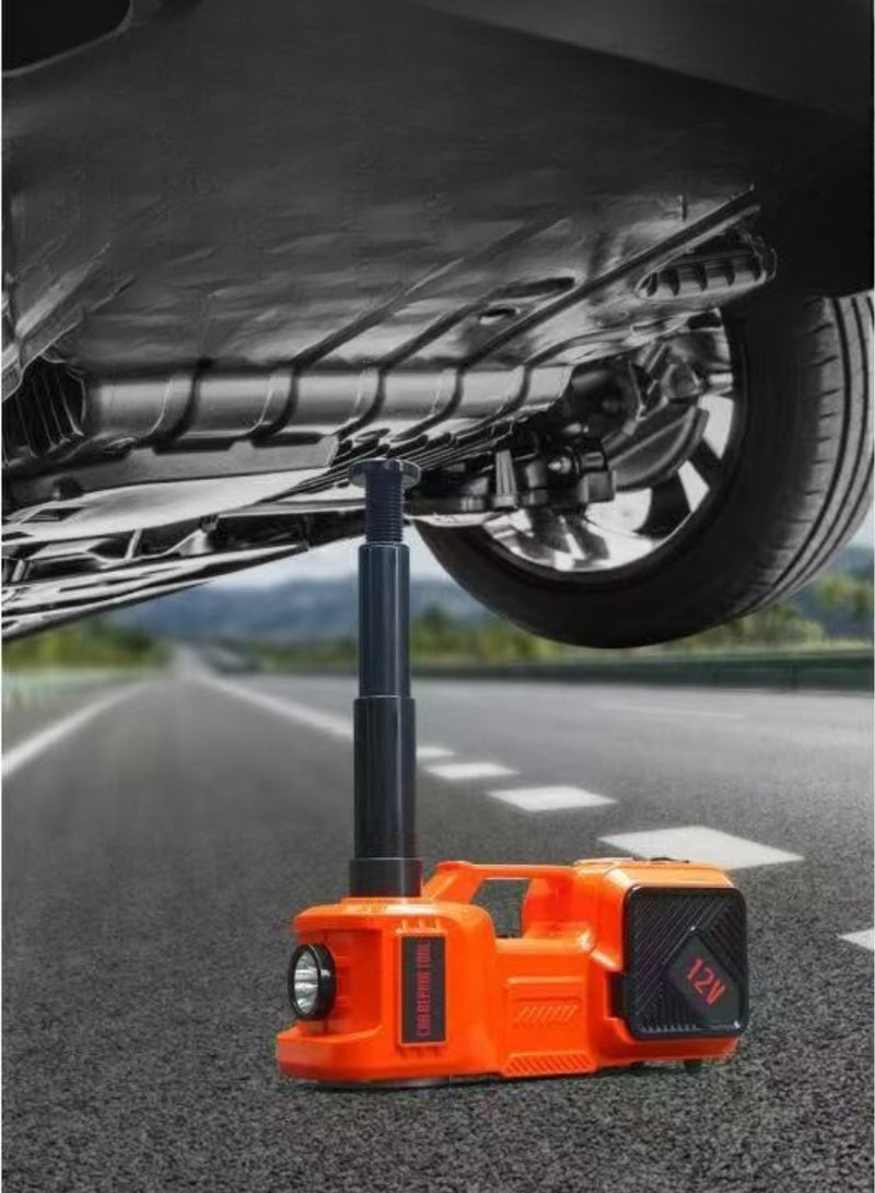 Generic Electric Car Jack 3-in-1, 5 Ton 12V Hydraulic Jack Kit with Air Compressor, Portable Auto Lift for SUV & Sedan, Roadside Emergency Car Repair Tool with LED Light & Safety Hammer - Image 4