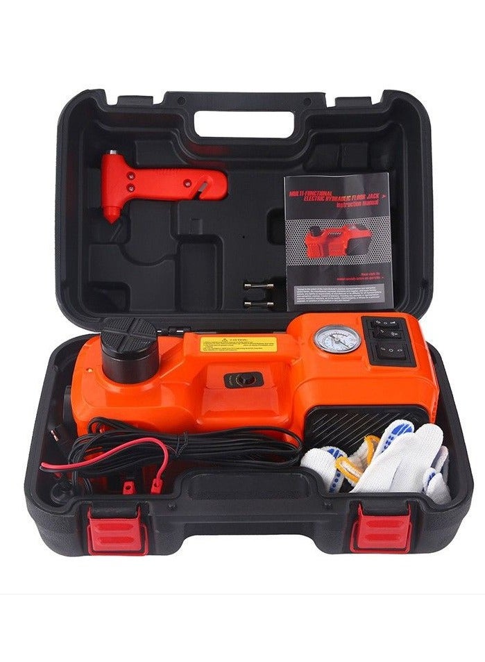 Generic Electric Car Jack 3-in-1, 5 Ton 12V Hydraulic Jack Kit with Air Compressor, Portable Auto Lift for SUV & Sedan, Roadside Emergency Car Repair Tool with LED Light & Safety Hammer - Image 3